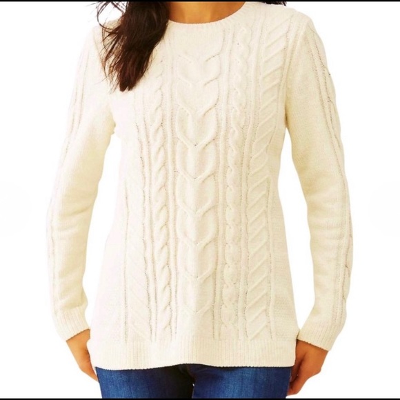 J. Jill Sweaters - J.Jill Ivory Chenille Cable Knit Sweater Top Large